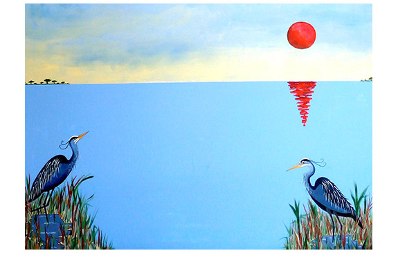 The Blue Avian Message I, Detail